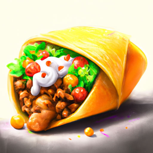 Shredded Chicken Burrito Taco Bell
